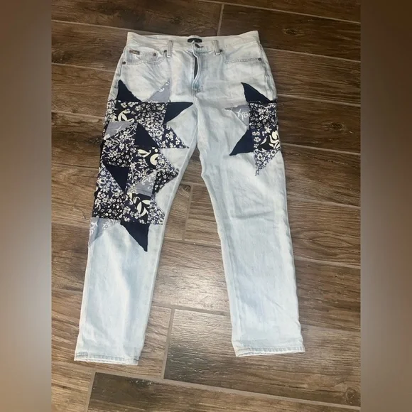 Polo Ralph Lauren Avery Boyfriend Star Quilted patchwork jeans - Picture 2 of 6